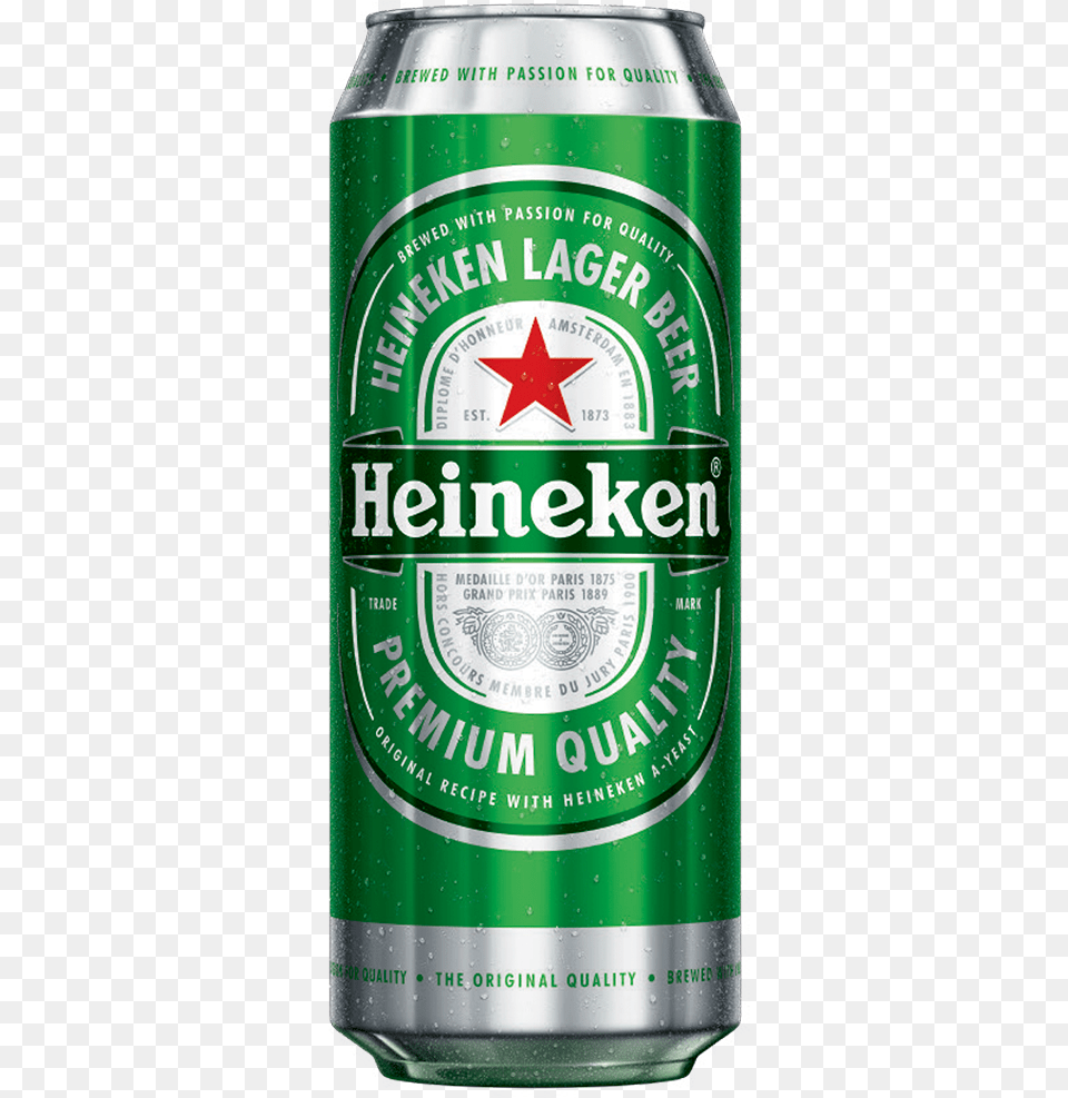 Heineken Can, Alcohol, Beer, Beverage, Lager Free Png