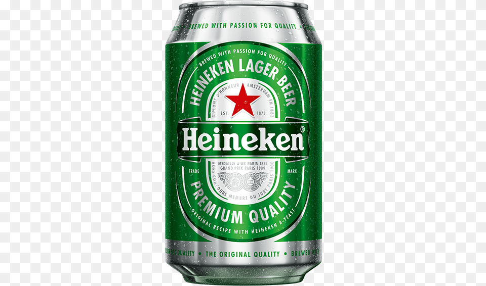 Heineken Can, Alcohol, Beer, Beverage, Lager Png Image