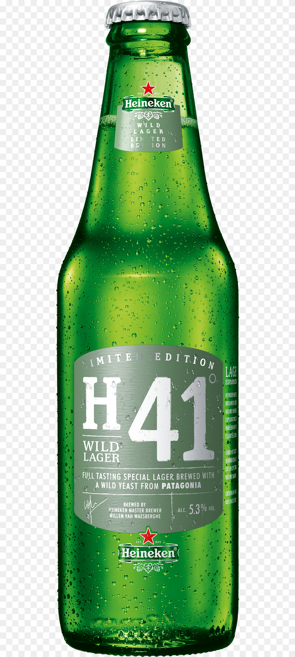 Heineken H41 Wild Lager, Alcohol, Beer, Beer Bottle, Beverage Free Transparent Png