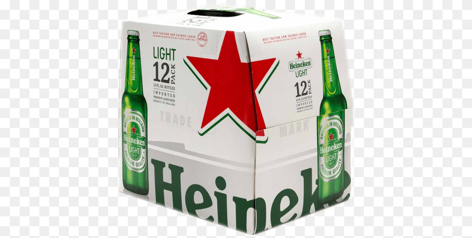 Heineken Light 12oz 12pk Bt Heineken Light 12 Pack, Alcohol, Beer, Beer Bottle, Beverage Png