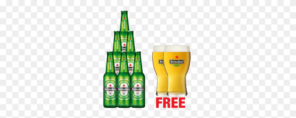 Heineken X Bottles Glasses, Alcohol, Lager, Glass, Liquor Free Transparent Png