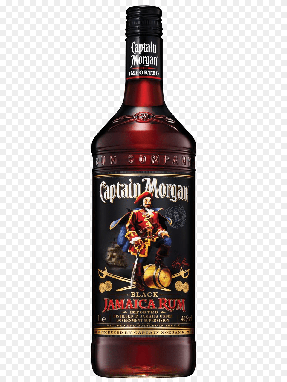 Heinemann Duty Free Travel Value Captain Morgan Black Label, Alcohol, Beverage, Liquor, Adult Png Image