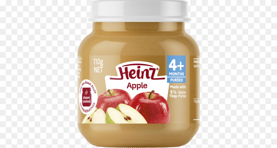 Heinz Baby Food Pureed Apple Months, Fruit, Plant, Produce, Peanut Butter Free Png