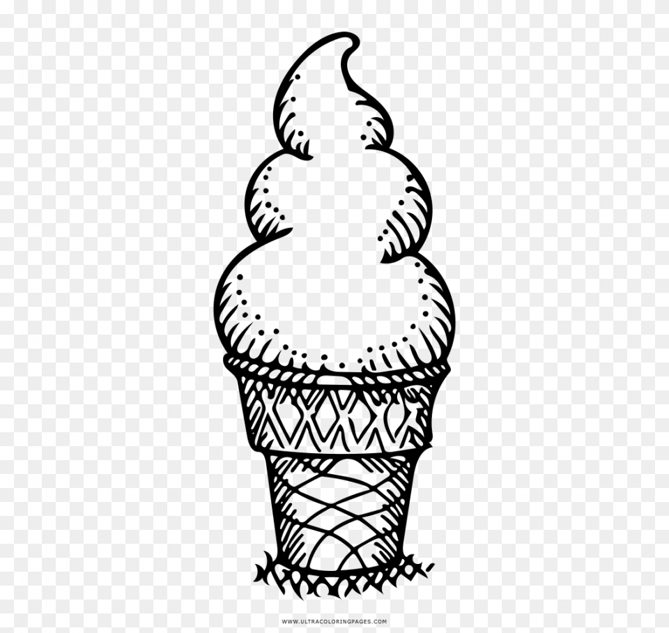 Helado Dibujo, Gray Free Png