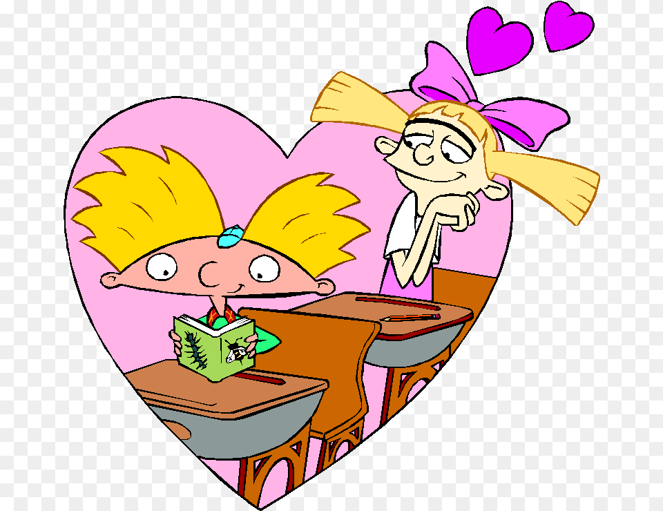 Helga Y Arnold Love, Cartoon, Baby, Person, Book Free Png