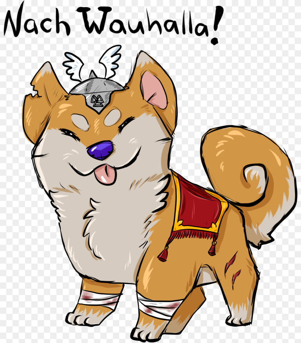 Helgi The Male Valkyrie Shiba Inu Oc Cartoon, Baby, Person, Face, Head Png Image