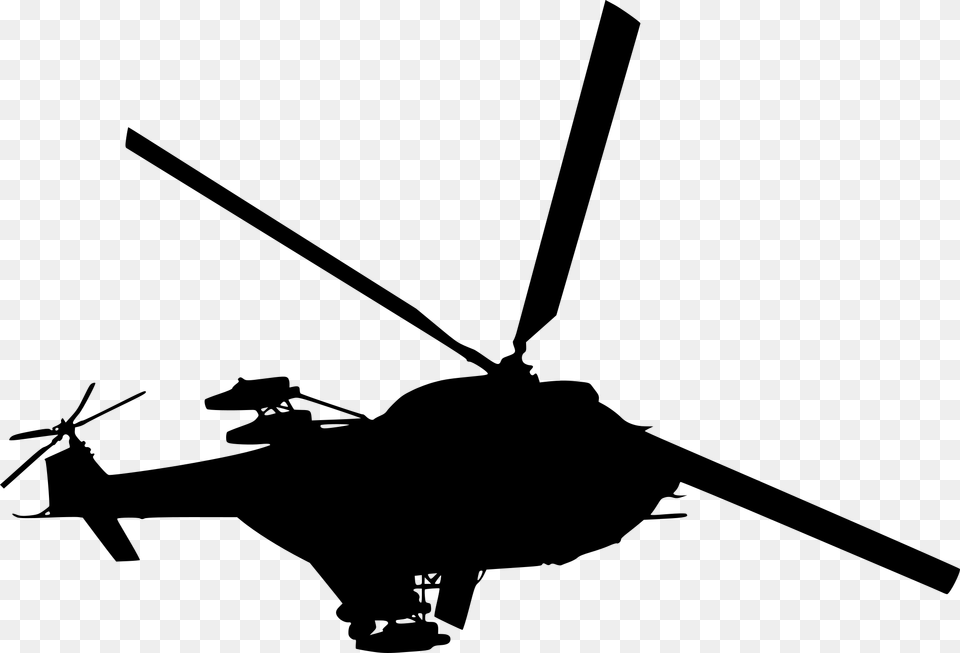 Helicopter, Gray Free Transparent Png