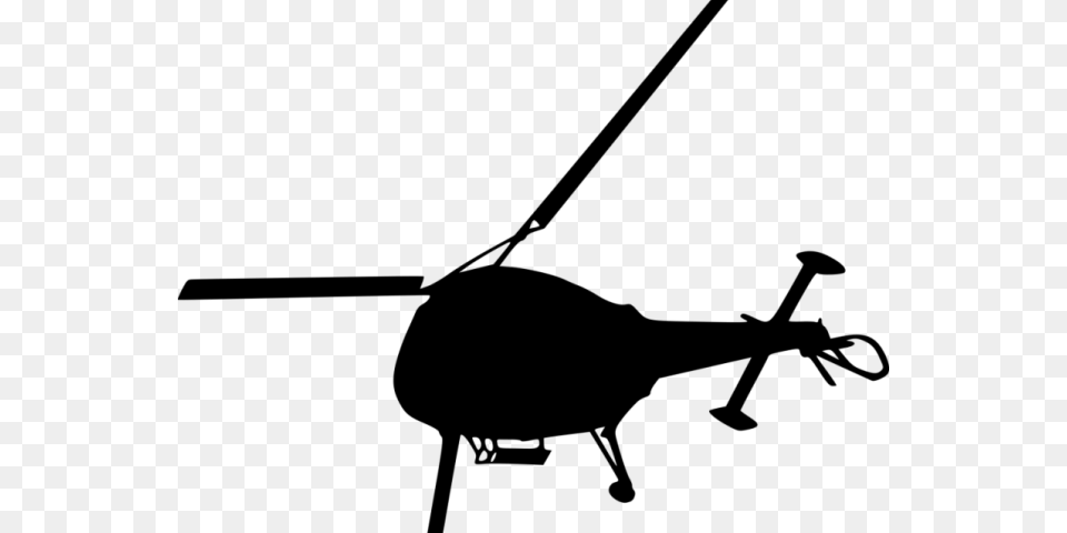 Helicopter Clipart Top View 2d Helicopter, Gray Free Png