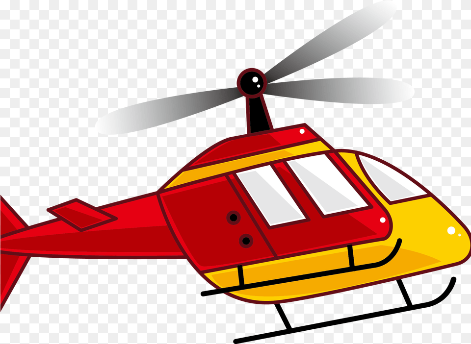 Helicopter Clipart Yellow Helicopter, Aircraft, Transportation, Vehicle, Airplane Png Image