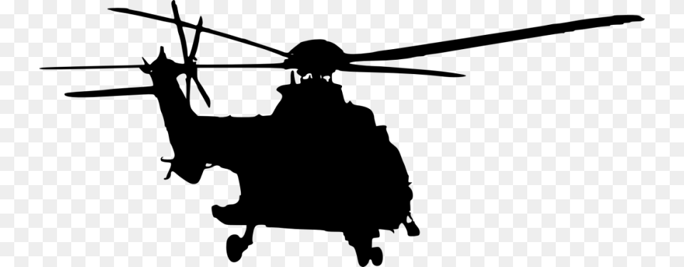 Helicopter Front View Silhouette, Aircraft, Transportation, Vehicle, Adult Png