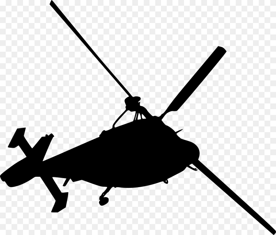 Helicopter Helicopter Rotor, Gray Free Png Download
