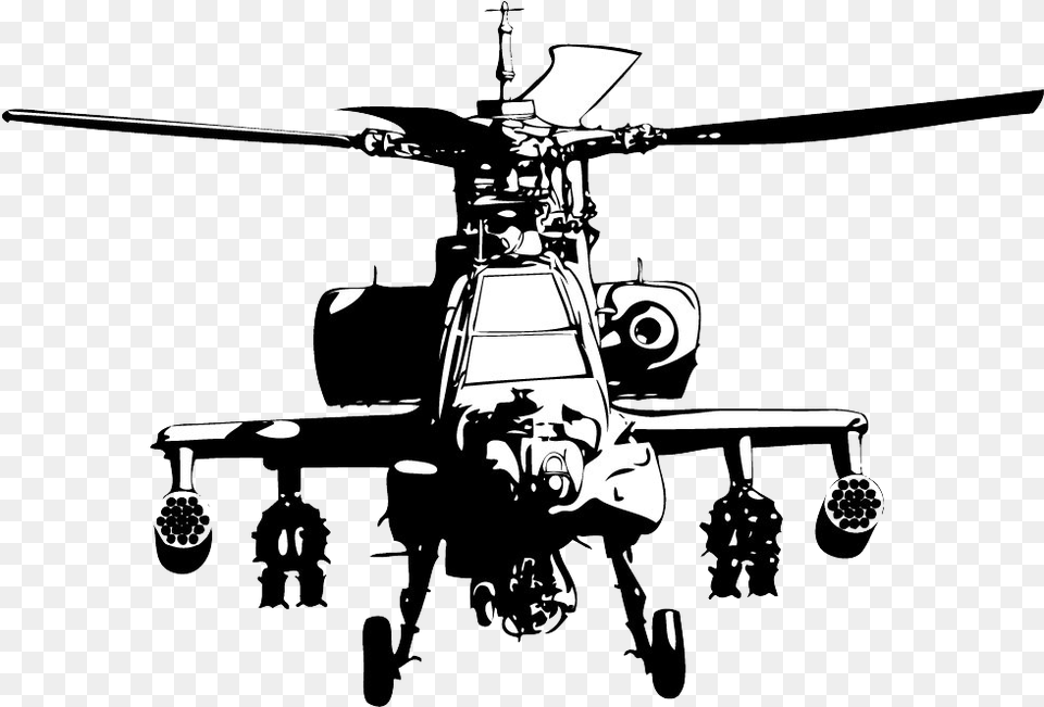 Helicopter Identify As An Attack Helicopter, Aircraft, Transportation, Vehicle Free Png