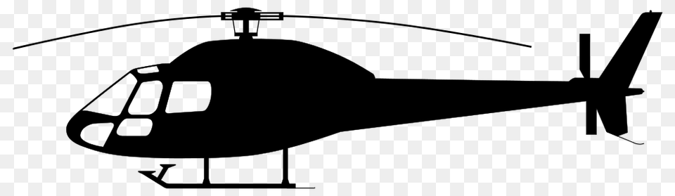 Helicopter Silhouette As, Gray Free Png Download