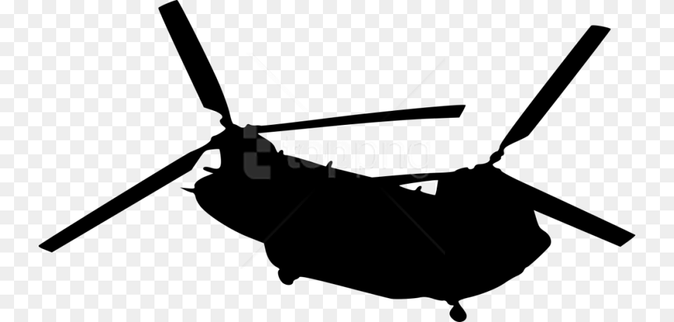 Helicopter Top View Silhouette Images Ch 47 Chinook Silhouette, Aircraft, Transportation, Vehicle, Appliance Png Image