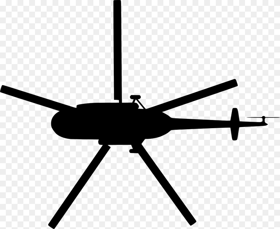 Helicopter Top View Vector, Gray Png Image