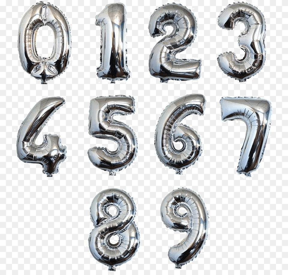 Helium Number Balloons Silver Helium Number Balloons, Text, Symbol, Wedding, Person Free Transparent Png