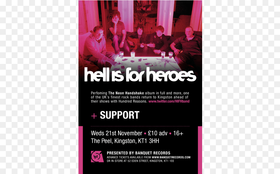 Hell Is For Heroes Radio Alcatraz Flyer, Poster, Advertisement, Person, Man Free Transparent Png