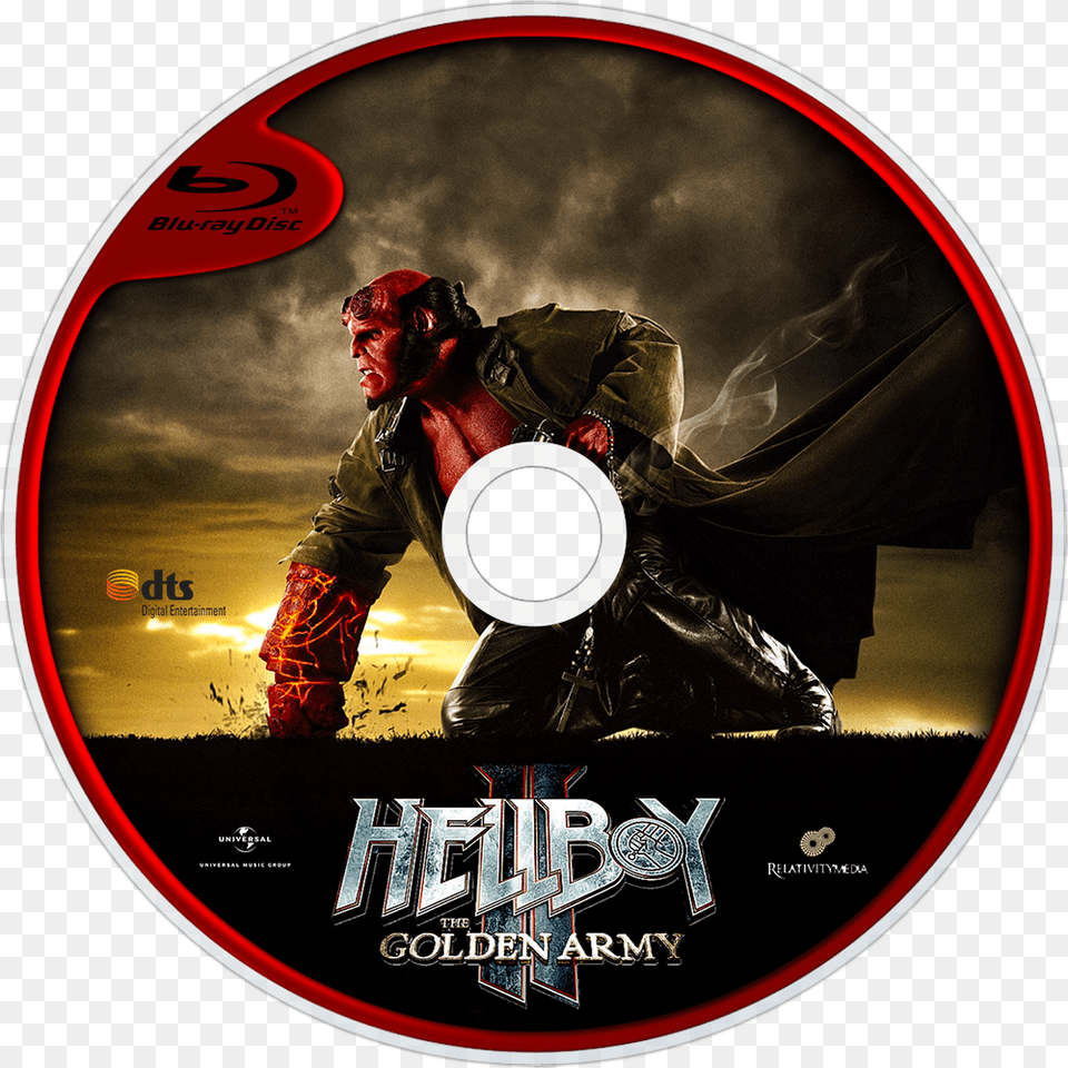 Hellboy 2 Movie Poster, Adult, Disk, Dvd, Male Png Image
