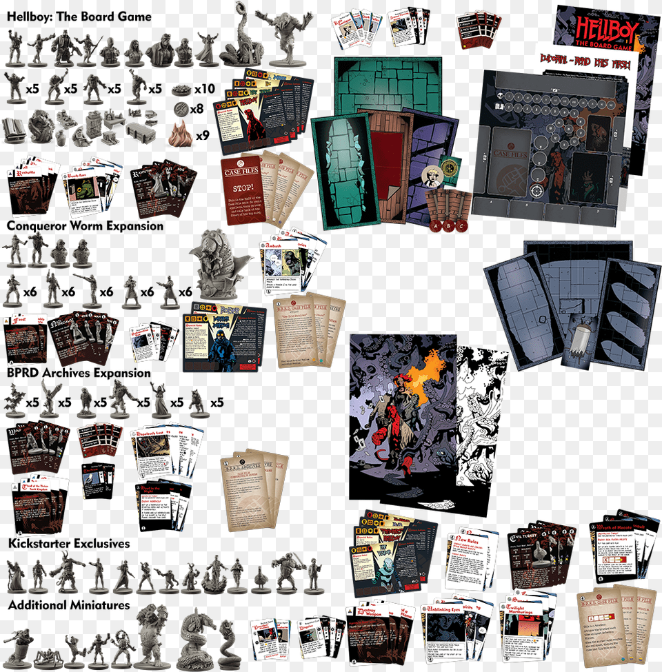 Hellboy Agent Pledge No Box Hellboy The Board Game Edition W Kickstarter Exclusives, Advertisement, Poster, Collage, Art Free Transparent Png