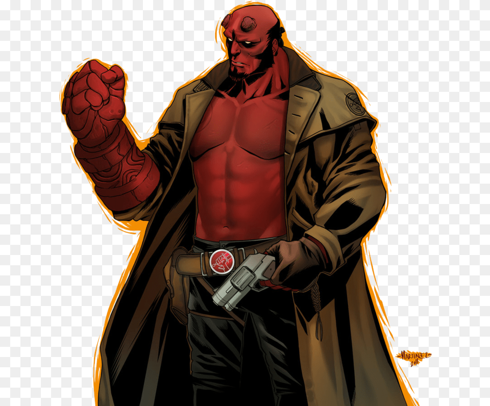 Hellboy Hd Lobo Vs Hellboy, Adult, Man, Male, Person Png Image