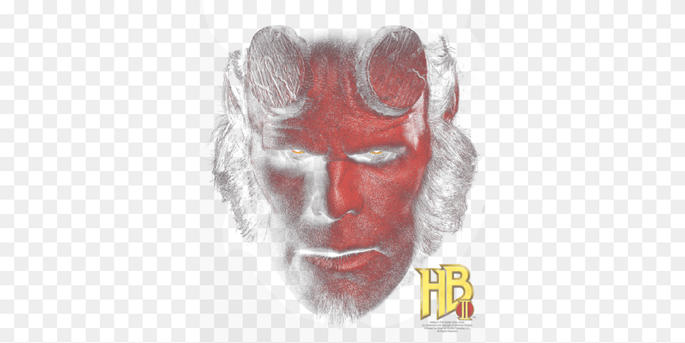 Hellboy Hellboy Head Pullover Hoodie Hoodie, Adult, Portrait, Photography, Person Png