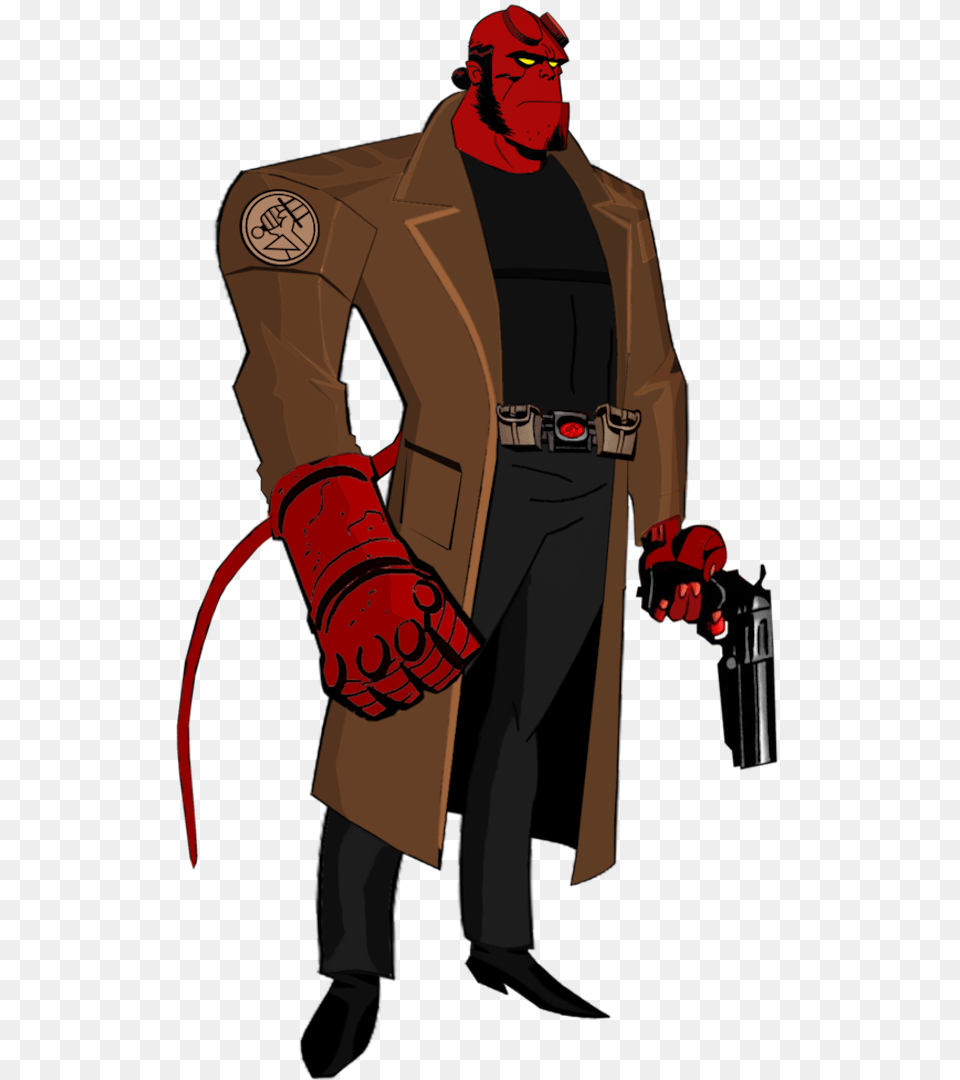 Hellboy Hellboy Justice League, Clothing, Coat, Glove, Adult Png