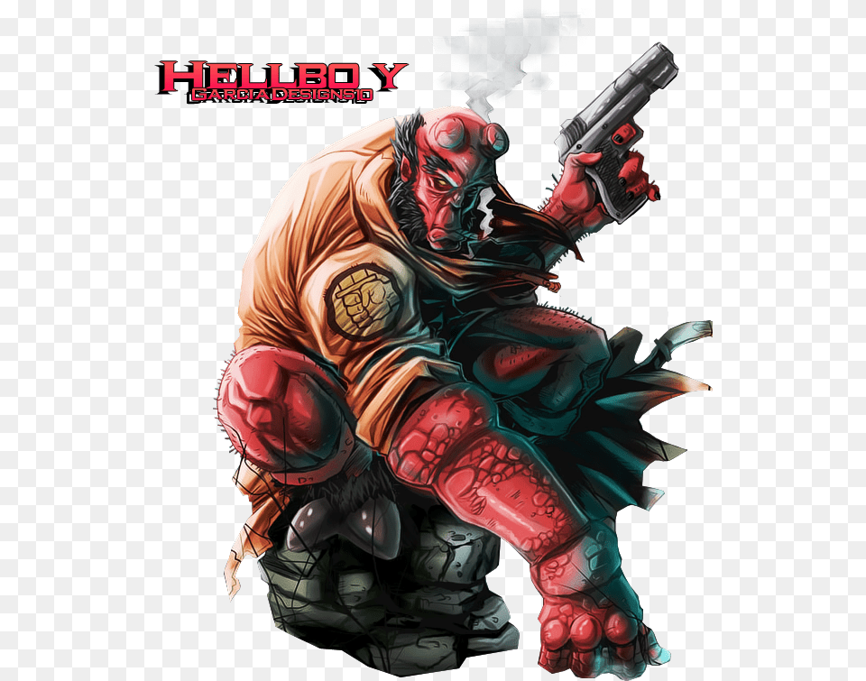 Hellboy Pic Hellboy, Gun, Weapon, Firearm, Handgun Free Png Download