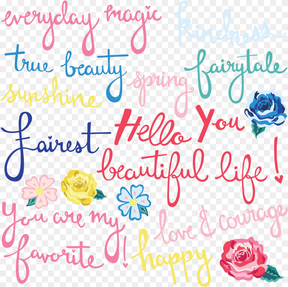 Hello Beautiful Digital Collection, Flower, Plant, Rose, Text Free Png Download