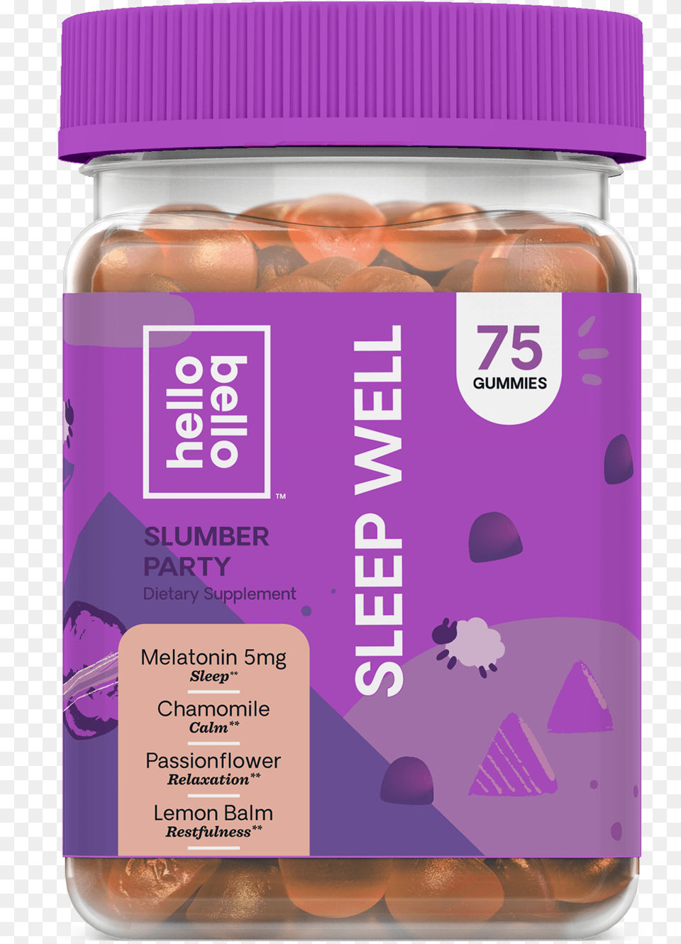 Hello Bello Sleep Well Gummies, Bottle, Cosmetics, Perfume, Medication Free Png