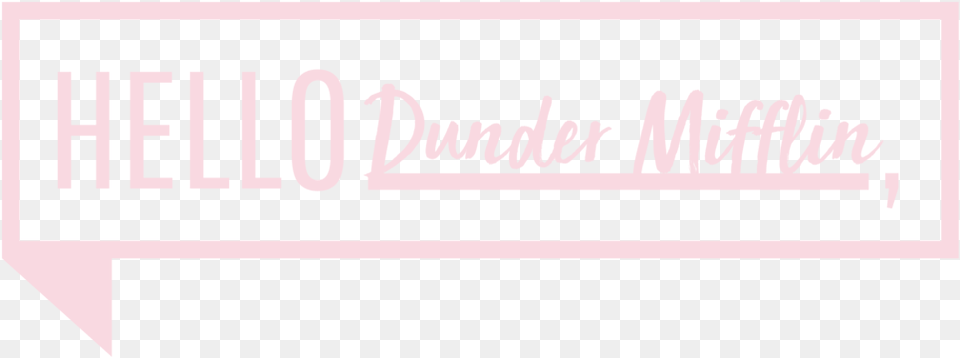 Hello Blanks Dunder Mifflin Calligraphy, Text, Logo Free Png Download