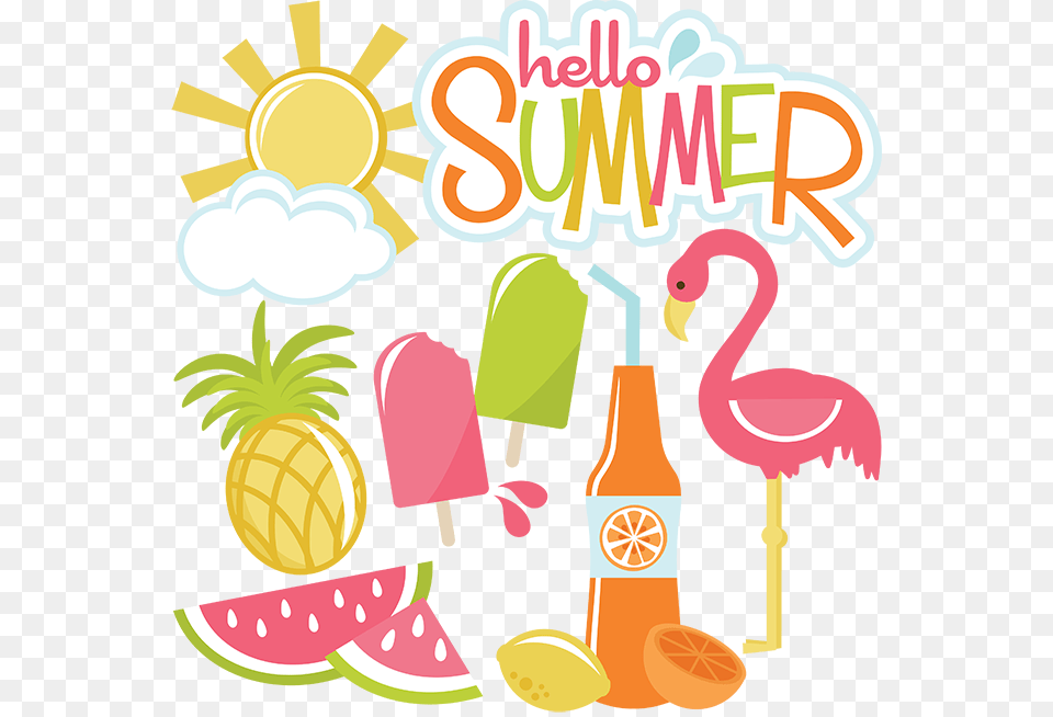 Hello Clip Art Miss Kate Cuttables Summer, Cream, Dessert, Food, Ice Cream Png Image