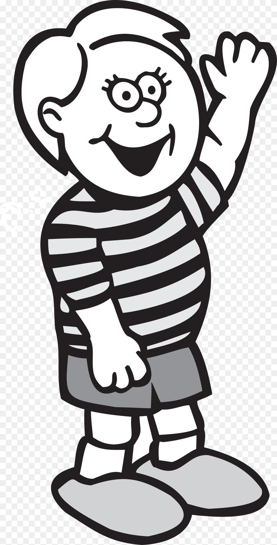 Hello Clipart Black And White, Baby, Person, Face, Head Free Png