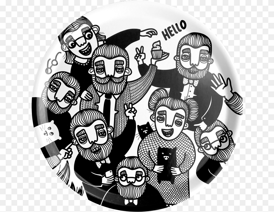 Hello Crowd Bahkadisch Tictail Crown Tray, Art, Meal, Doodle, Drawing Png