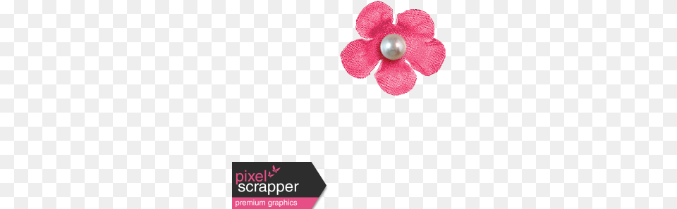 Hello Dark Pink Flower Graphic By Janet Kemp Pixel Button, Accessories, Jewelry, Earring, Pearl Free Png Download