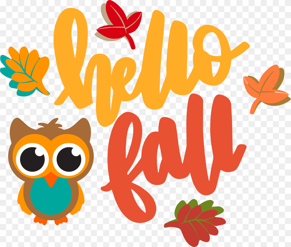 Hello Fall Owl, Animal, Cat, Mammal, Pet Png
