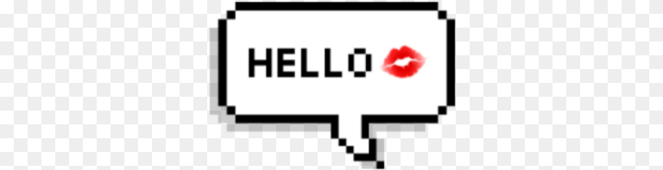Hello Hola Besos Beso Kiss Kisses Pixel Pixelart Go Away Speech Bubble, Food, Ketchup, Logo, Sign Png