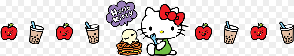 Hello Kitty, Cream, Dessert, Food, Ice Cream Free Png