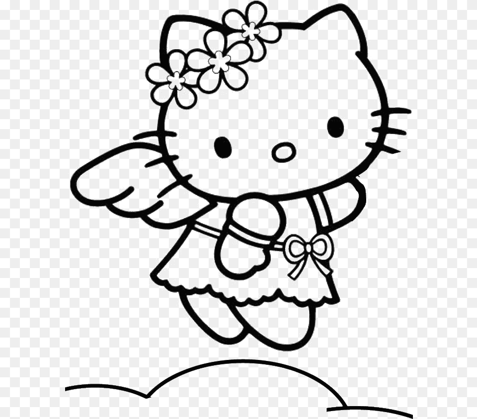 Hello Kitty Angel Coloring Pages Hello Kitty Happy New Year 2020 Free Png Download