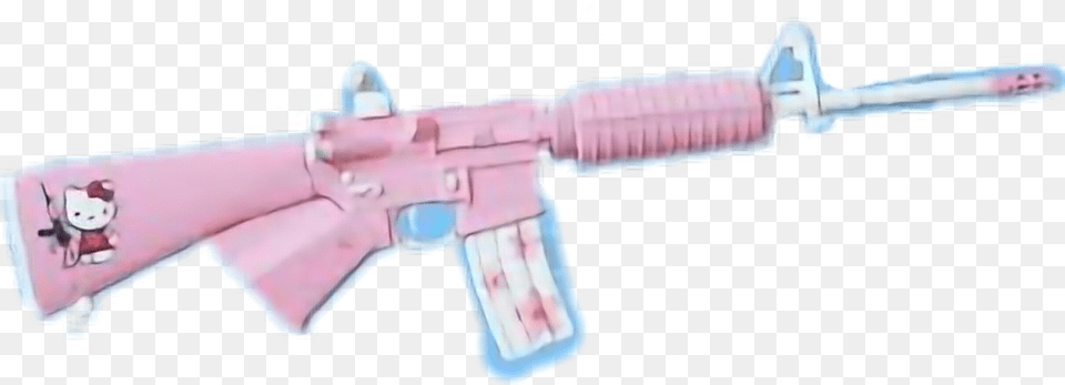 Hello Kitty Assault Rifle, Firearm, Gun, Weapon Free Png Download