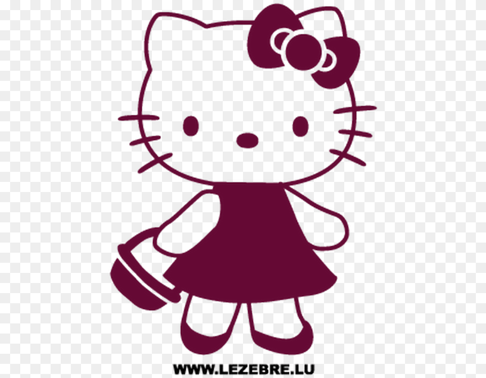 Hello Kitty Basket Decal Hello Kitty Face, Plush, Toy, Bow, Weapon Free Transparent Png