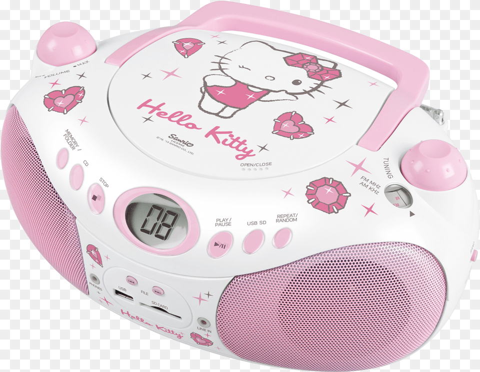Hello Kitty Boombox Cd Pehrva Pro Dti, Cd Player, Electronics Free Transparent Png