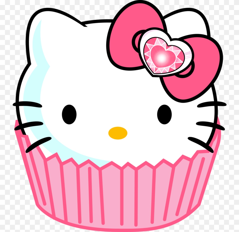 Hello Kitty Border Clip Art Hello Kitty Cupcake, Cake, Cream, Dessert, Food Png