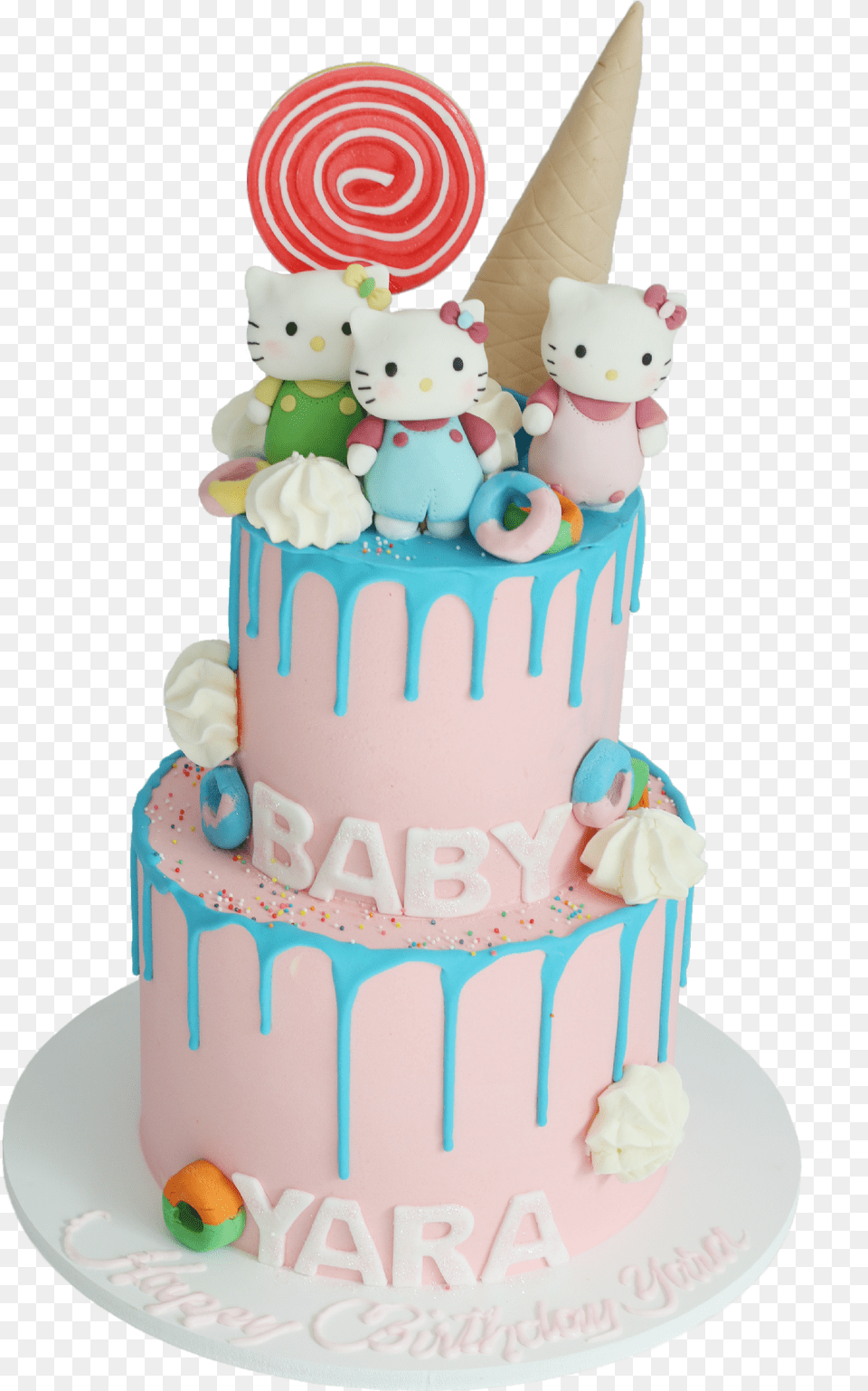Hello Kitty Cake, Birthday Cake, Cream, Dessert, Food Free Png