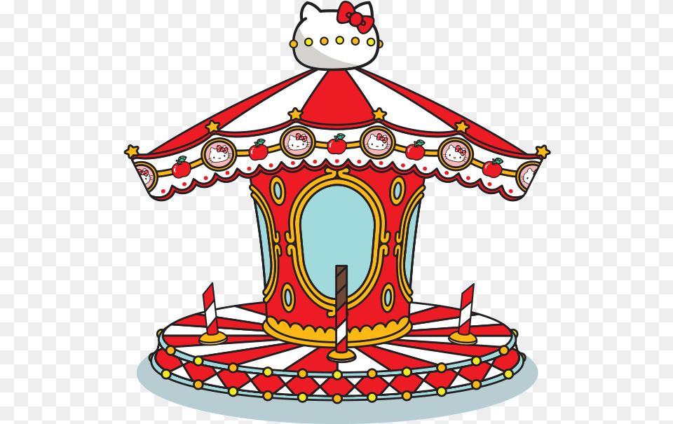 Hello Kitty Carnival Clipart Hello Kitty Carnival, Play, Amusement Park, Carousel, Device Png Image