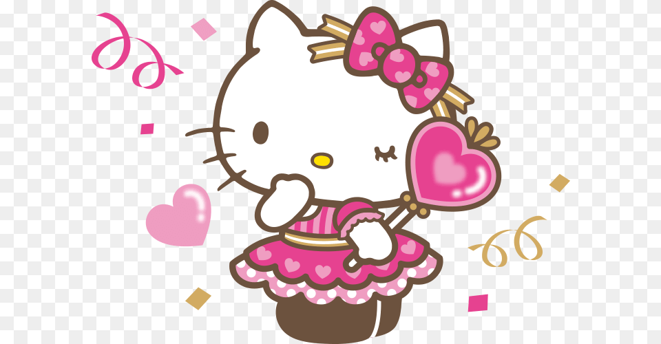 Hello Kitty Characters, Cream, Dessert, Food, Ice Cream Free Png