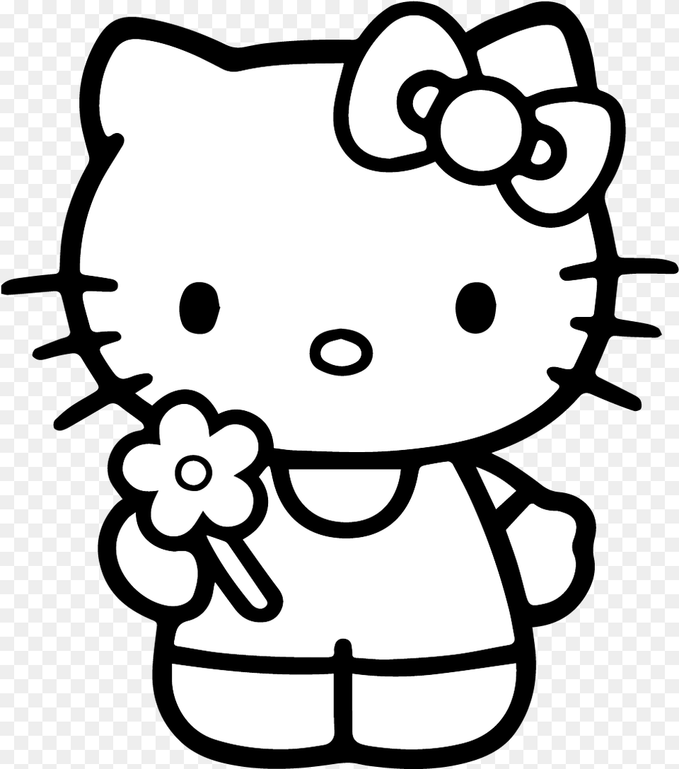 Hello Kitty Clipart Black And White, Baby, Person, Toy Free Png Download