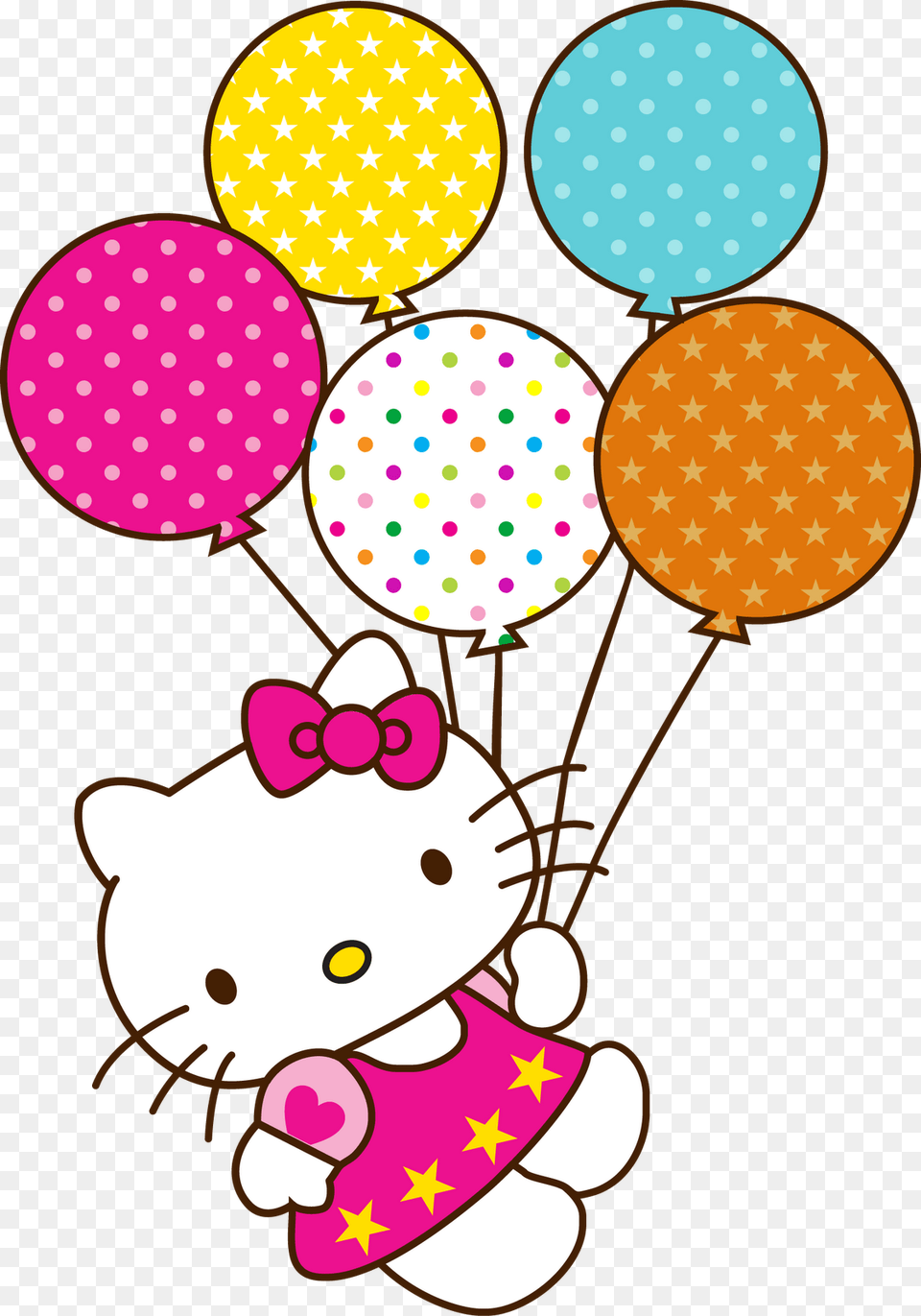 Hello Kitty Clipart Image Hello Kitty Background For Birthday, Pattern, Balloon, Chandelier, Lamp Free Png Download
