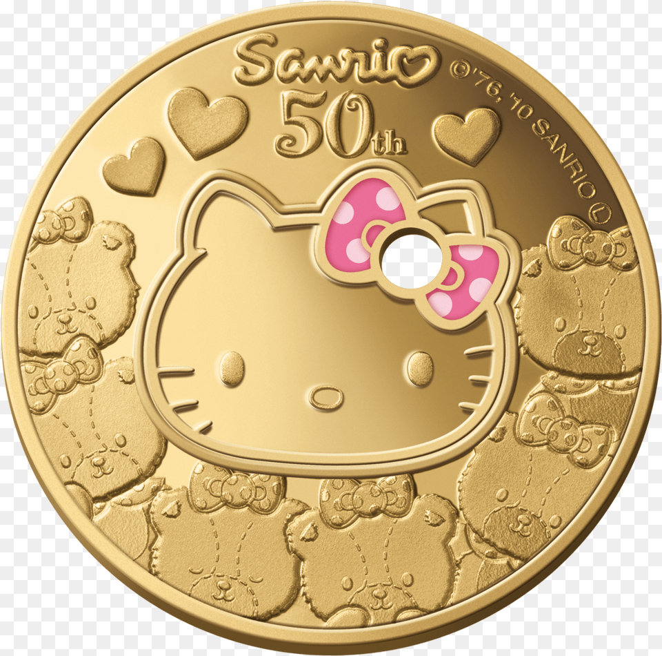 Hello Kitty Coin, Gold, Money Png