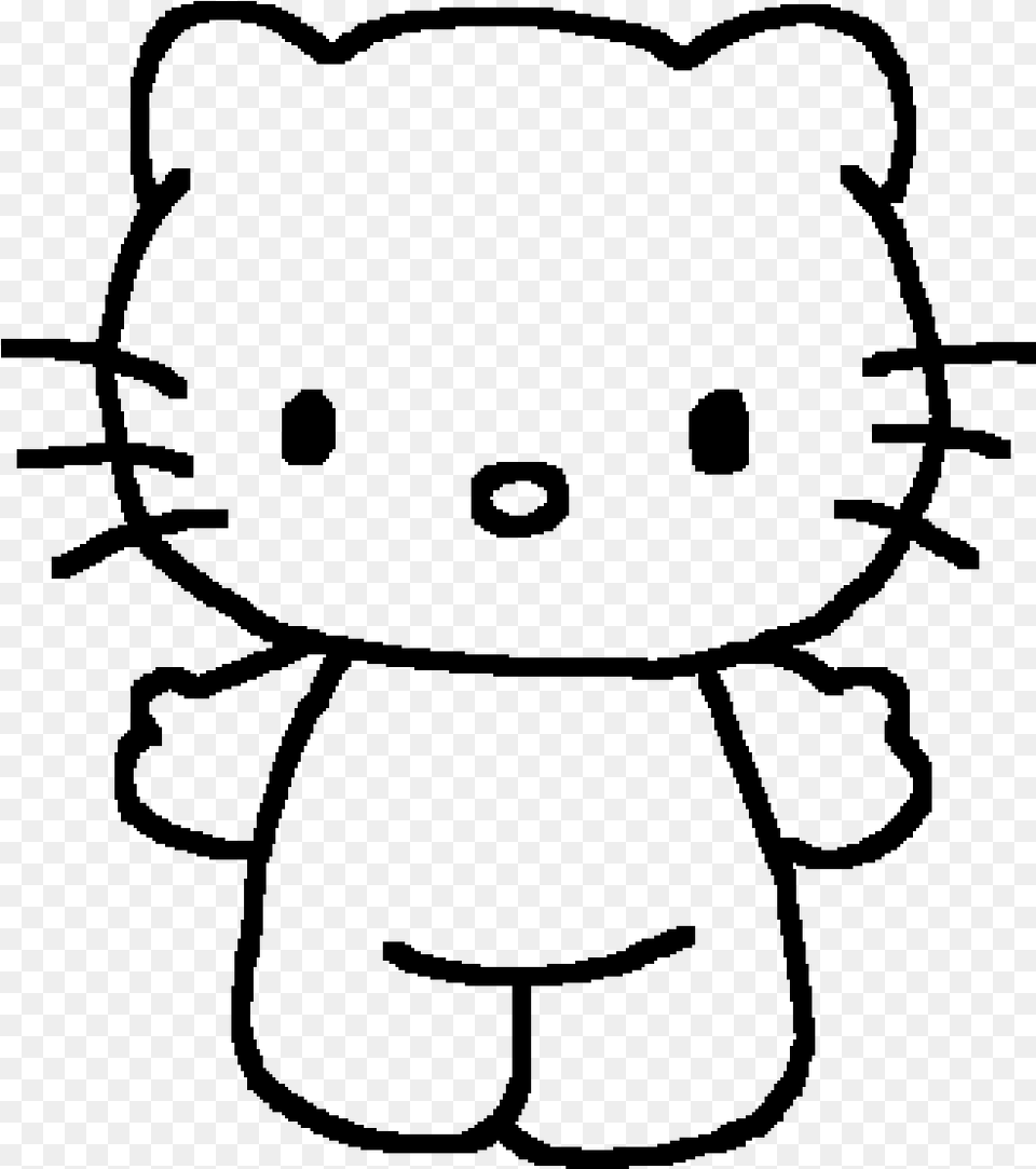 Hello Kitty Coloring Pages, Gray Png