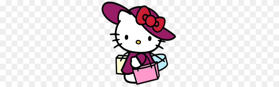 Hello Kitty Glamourous Shopper, Purple, Bag Free Png Download